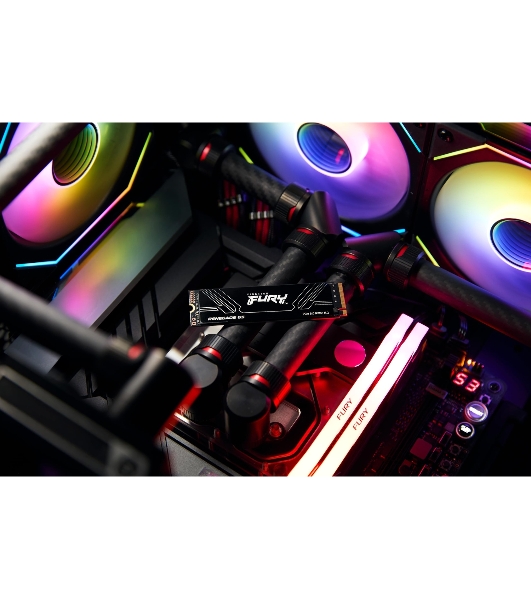 Накопитель SSD Kingston Fury Renegade, 2Tb, M.2(22x80мм), NVMe, PCIe 5.0 x4, 3D TLC, R/W 14700/14000Mb/s, IOPs 2 200 000/2 200 000, TbW 2000, DWPD 0.5 (12 мес)