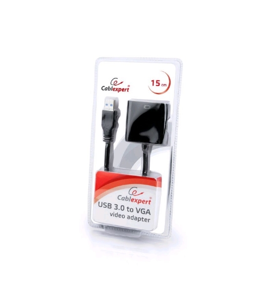 Видеоадаптер (конвертер) USB 3.0 --> VGA Cablexpert AB-U3M-VGAF-01, черный