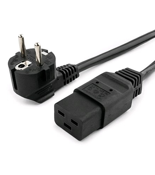 Кабель питания для UPC Gembird/Cablexpert, 1.8м, Schuko-С19, 16А, черный, с заземлением