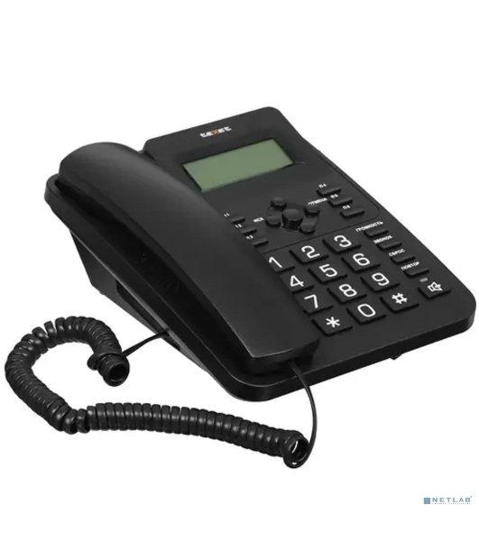Телефон проводной teXet TX-264 черный