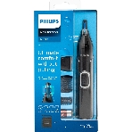 Триммер Philips для носа и ушей, черный, корпус - пластик, 3 насадки-гребня, насадка - триммер, щеточка для очистки, мягкий чехол, батарейка, фото5