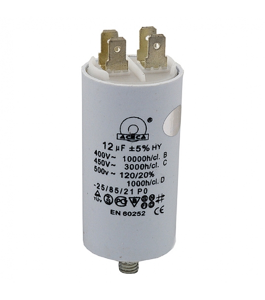 Конденсатор CBB60 12мкФ 450V (4 клеммы, крепление болтом) 304003