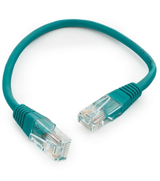 Патч-корд UTP Cablexpert cat.5e 0.25м, литой, многожильный, зеленый