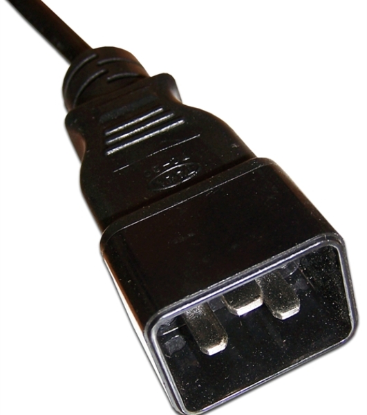 Шнур питания LANMASTER С13-C20, 3х0.75, 220В, 10А, черный, 1 метр