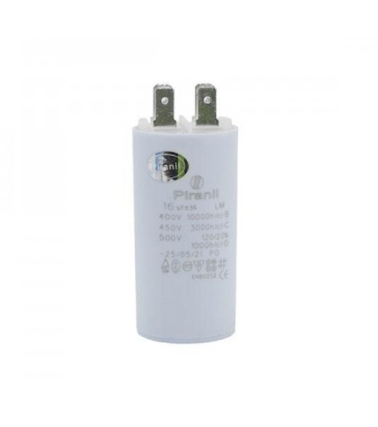 Конденсатор CBB60 16мкФ 450V, 37x70мм (4 клеммы, крепление болтом) 304004