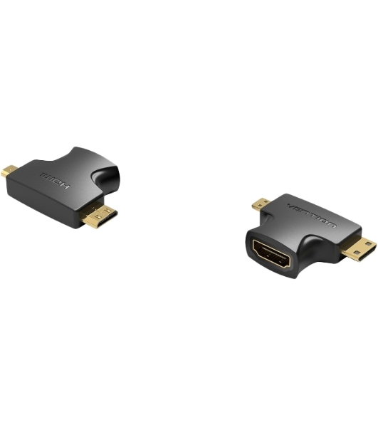 Адаптер-переходник Vention HDMI 19F/Mini HDMI+Micro HDMI