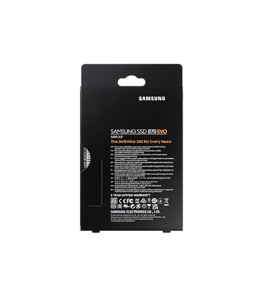 Накопитель SSD Samsung 870 EVO, 2Tb, SATA III, 2.5', R/W 560/530