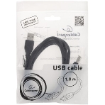 Кабель USB2.0 Cablexpert CC-G-mUSB01Bk-0.5M, AM/microB, серия Gold, длина 0.5м, черный, блистер, фото6