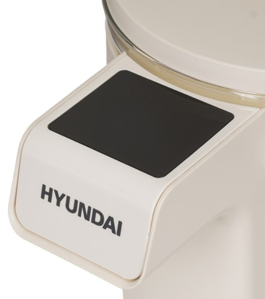 Чайник электрический Hyundai HYK-G7700 2.5 л, 2200 Вт, кремовый/черный корпус: стекло