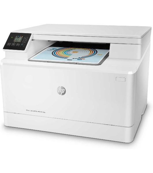 МФУ лазерное HP Color LaserJet Pro MFP M182n (7KW54A), A4, цветной, печ. до 16 стр/мин., 600 x 600 dpi (печать) 1200x1200dpi (скан.), USB, RJ-45, Air Print, Mopria