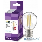 Лампа cветодиодная LED G45 шар прозр. IEK LLF-G45-7-230-40-E27-CL 7Вт 230В 4000К E27 серия 360°, фото2