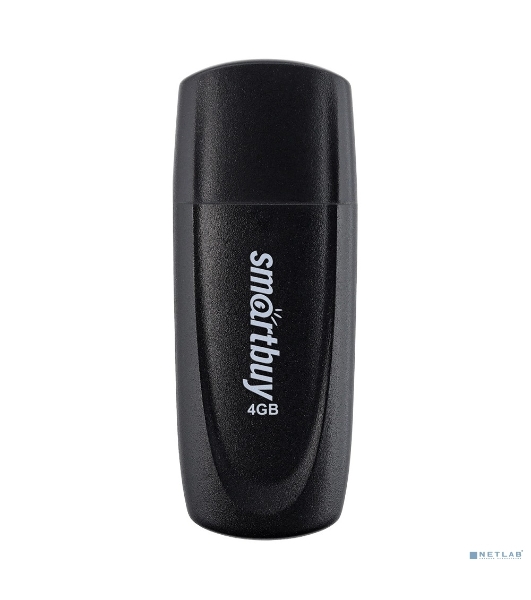 Флешка USB Smartbuy Scout Black (SB004Gb2SCK), 4Gb, USB 2.0, R/W 10/7, черный