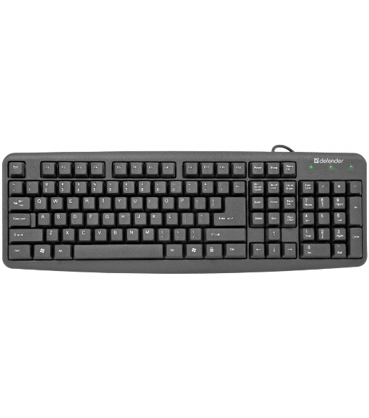 Клавиатура проводная Defender Element HB-520, USB, черный