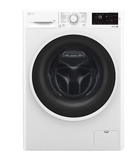 Стиральная машина LG F2J6TN0W белый, загрузка фронтальная 8 кг, 1200 об/мин, класс A