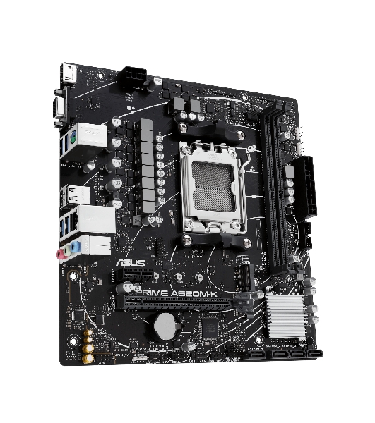 Материнская плата ASUS PRIME A620M-K, AM5, AMD A620, 2xDDR5, 4xSATA, 1xM.2, 1xPCI-E 4.0 x16, 1xPCI-E x1, 1xHDMI, 1xVGA, 1x 1Gb LAN, 4xUSB-A 3.2 Gen 1, 2xUSB-A 2.0, 3x3.5 мм, 7.1, Micro-ATX