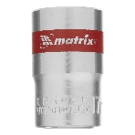 Головка торцевая Matrix, 17 мм, 6-гранная, CrV, под квадрат 1/2', хромированная, фото3