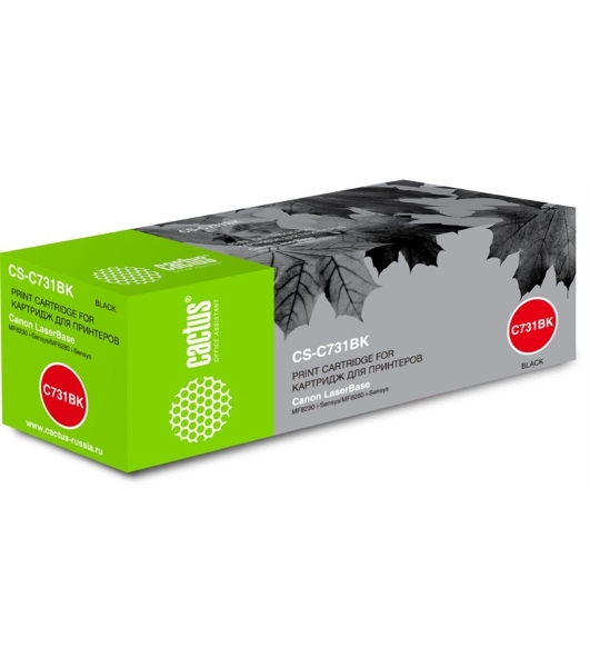 Картридж лазерный Cactus CS-C731BK черный (1600 стр.) для Canon LaserBase MF8230 i-Sensys/MF8280 i-Sensys