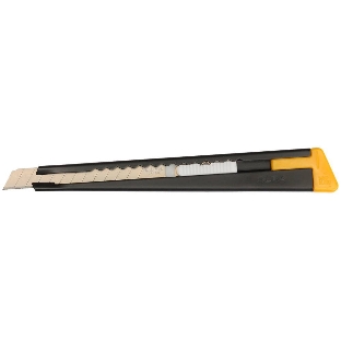 Канцелярский нож OLFA OL-180-BLACK нерж.сталь серебристый 0.9см