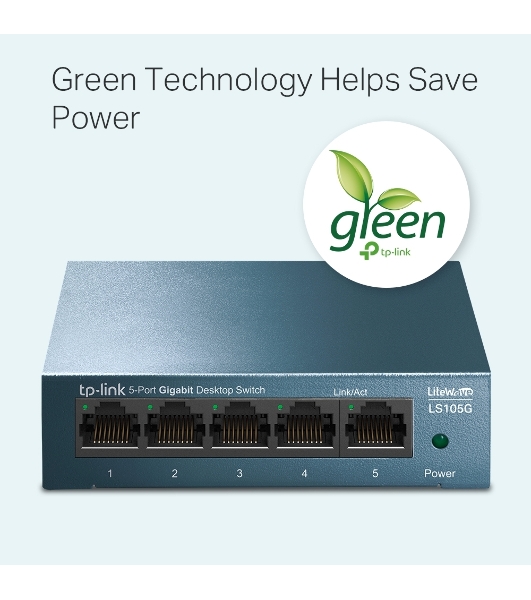 Коммутатор TP-Link 5 ports Giga Unmanagement switch, 5 10/100/1000Mbps RJ-45 ports