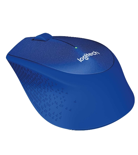 Мышь беспроводная Logitech M330 SILENT PLUS синий, 1000 dpi, радиоканал, USB, кнопки - 3