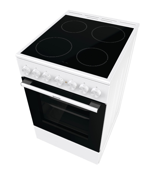 Плита электрическая Gorenje GEC5B41WG белый, конфорок 4 электрических, духовка 62 л, 50 см x 85 см x 59.4 см