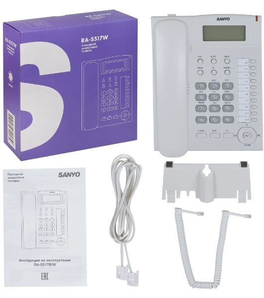 Телефон проводной SANYO RA-S517W белый