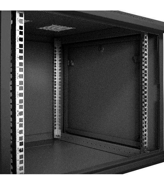Шкаф телекоммуникационный 19' настенный 9U ExeGate EC-WM-9U.600.G.BLACK (19', 9U, 600x600x500мм (ШхГхВ), передняя дверь закаленное стекло, съемные боковые панели, пыле- и влагозащита IP23, черный RAL 9004)