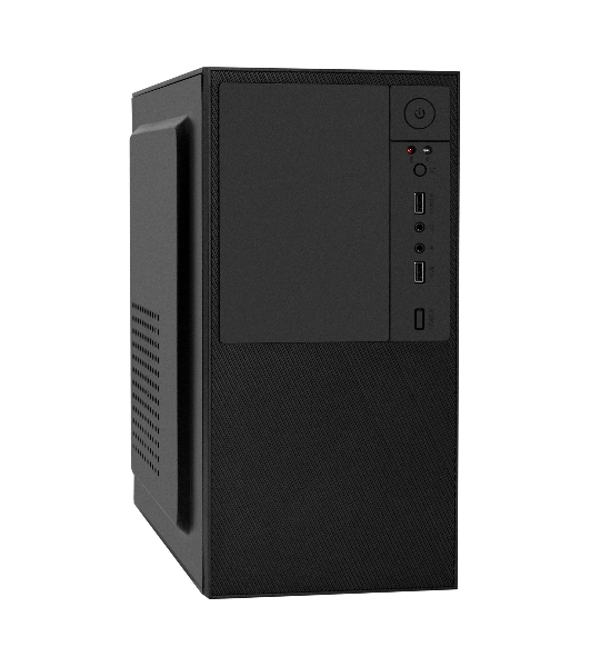 Компьютерный корпус Minitower ExeGate BAA-308-UNS400 (mATX, БП UNS400 с вент. 12см, 2хUSB, HD Audio, черный)