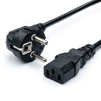 Кабель питания GoPower евровилка CEE 7/7-C13 1.2м ПВХ 0.75мм черный (1/10/200), фото 1