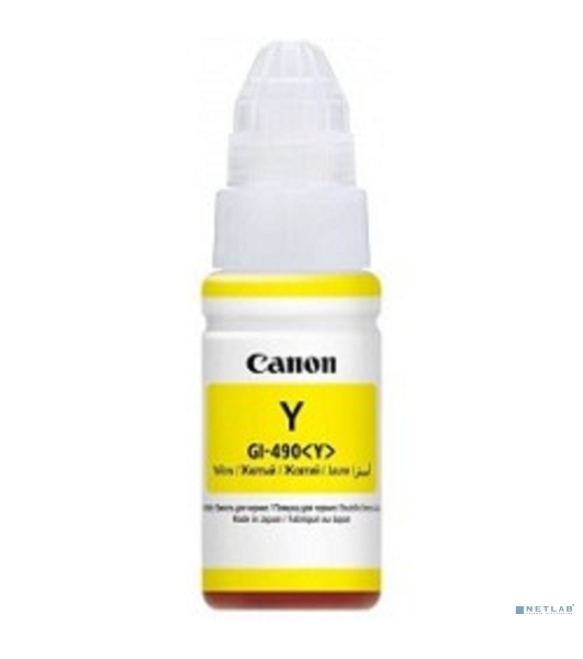 Чернила Canon GI-490Y 0666C001 желтый для Canon Pixma G1400/2400/3400 (70мл)