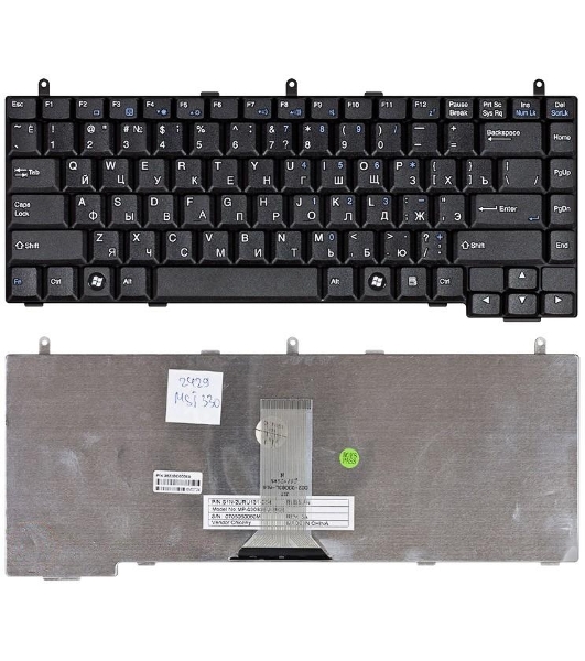 Клавиатура для ноутбука MSI Megabook VR330X VR330XB VR330, черная