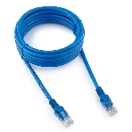 Патч-корд медный UTP Cablexpert PP10-3M/B cat.5e, 3м, литой, многожильный, синий, фото 1