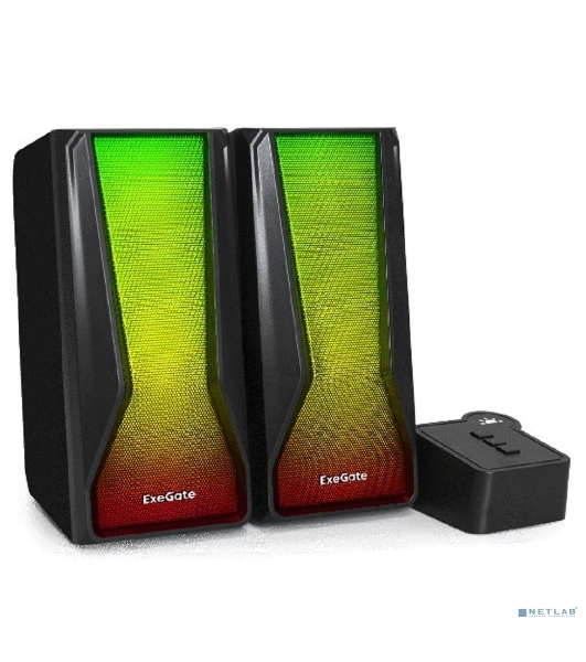 Акустическая система 2.0 ExeGate EX289687RUS Accord 230 (питание USB,Bluetooth, 2х3Вт (6Вт RMS), 60-20000Гц, черный, RGb подсветка)
