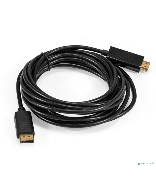 Кабель DisplayPort-HDMI ExeGate EX-CC-DP-HDMI-5.0 (20M/19M, 5м, экран)