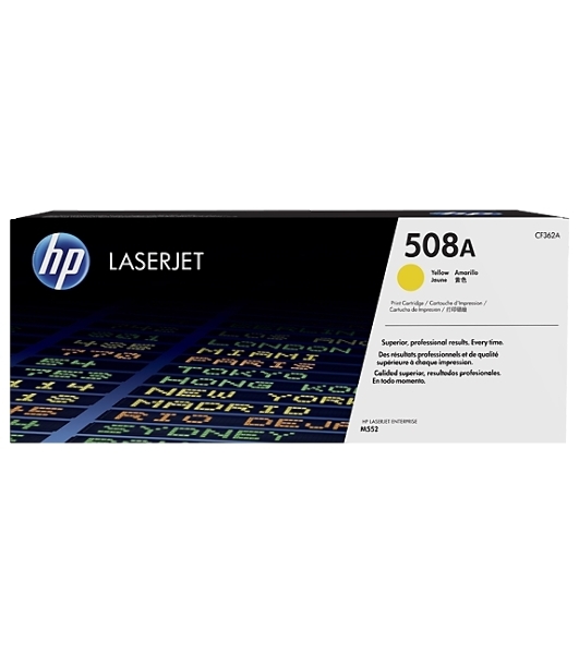Картридж лазерный HP CF362A 508A, желтый для Color LaserJet M552/M553 5000 стр.
