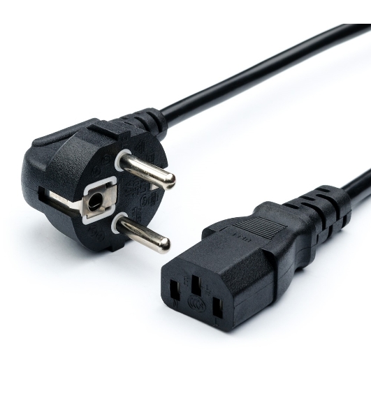 Кабель питания GoPower евровилка CEE 7/7-C13 1.8м ПВХ 0.75мм черный (1/10/160)