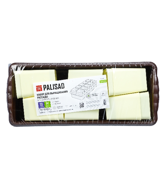 Набор для рассады Palisad поддон 444х185х82 мм, 10 горшочков по 460 мл. с выдвижным дном