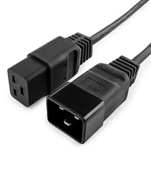 Кабель питания для UPC Gembird/Cablexpert, 1.5м, С19 - C20, 16А, черный, с заземлением