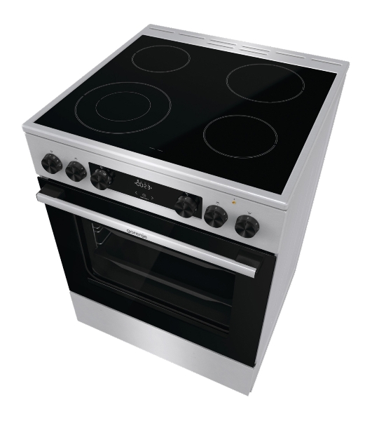 Плита электрическая Gorenje GECS6C70XC серебристый, конфорок 4 электрических, духовка 71 л, 60 см x 85 см x 60 см