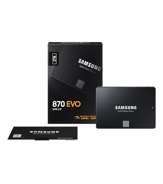 Накопитель SSD Samsung 870 EVO, 2Tb, SATA III, 2.5', R/W 560/530