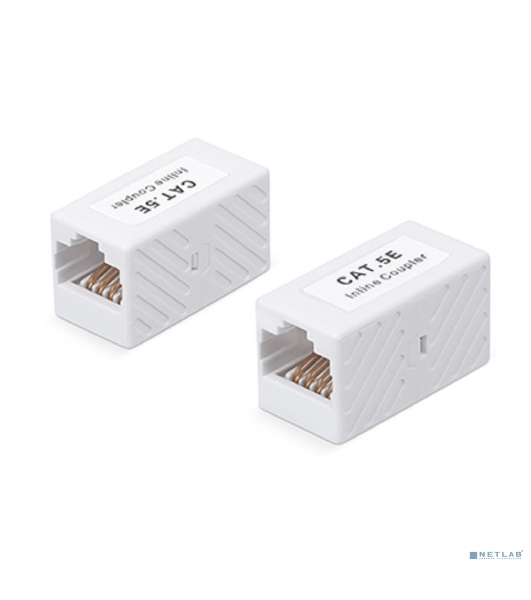 Проходной адаптер (coupler) Cabeus, RJ45(8p8c), кат. 5е, неэкр., белый