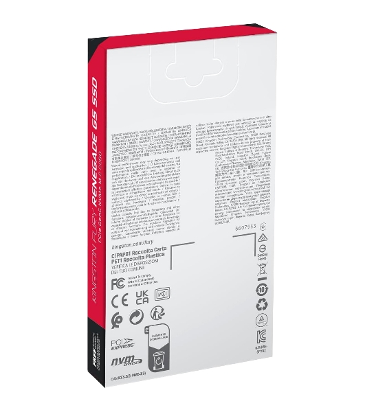Накопитель SSD Kingston Fury Renegade, 4096Gb, M.2(22x80мм), NVMe, PCIe 5.0 x4, 3D TLC, R/W 14800/14000MB/s, IOPs 2 200 000/2 200 000, TbW 4000, DWPD 0.5 (12 мес)