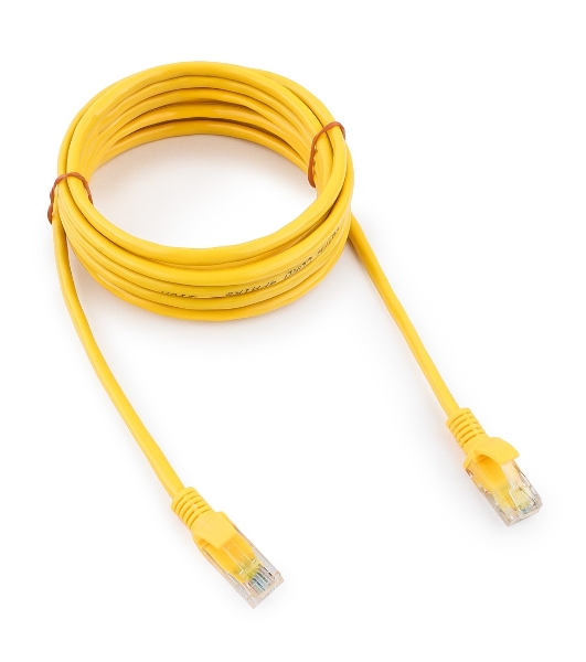 Патч-корд медный UTP Cablexpert PP10-3M/Y cat.5e, 3м, литой, многожильный, желтый