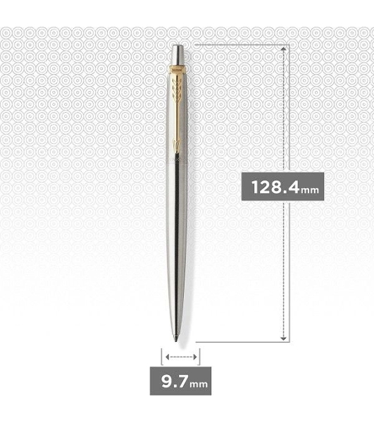 Ручка шариковая Parker Jotter Core K691 (CW1953182) Stainless Steel GT, M, синие чернила, подарочная коробка