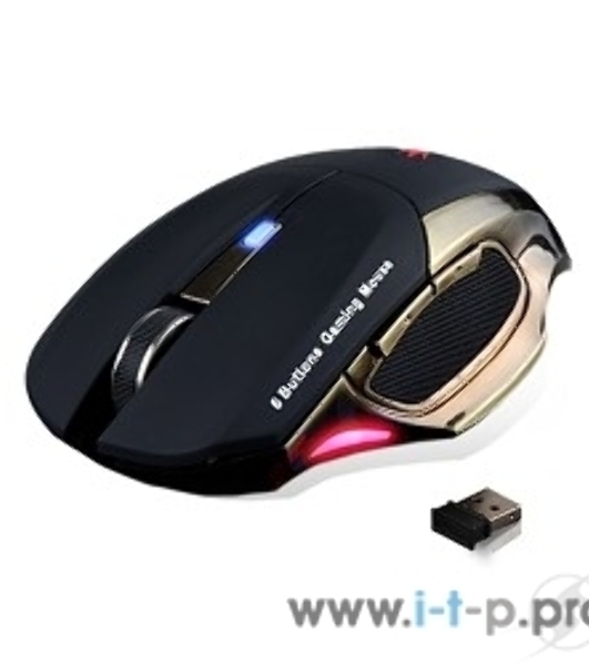 Мышь беспроводная Crown Gaming CMXG-605 черный, 1600 dpi, радиоканал, USB, кнопки - 6
