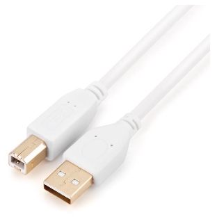Кабель а/в GoPower Длина 1.8 м Разъемы USB A (M)-USB B (M) белый 00-00028931