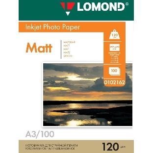 Фотобумага Lomond односторонняя матовая/матовая A3/120/100л.