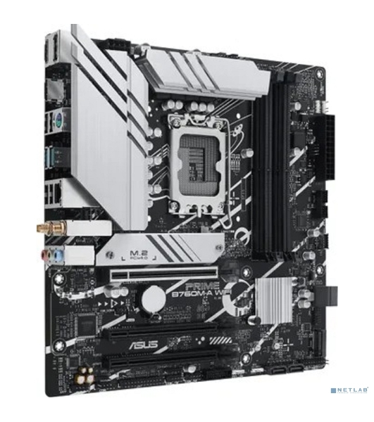 Материнская плата ASUS PRIME B760M-A WIFI, LGA 1700, Intel B760, 4xDDR5, 4xSATA, 2xM.2, 1xPCIe 4.0 x16, 1xPCIe 4.0 x4, 1xPCIe 4.0 x1, 2xHDMI, 1xDP, 1x 2.5Gb LAN, 2xUSB-A 3.2 Gen 2, 4xUSB-A 2.0, 3x3.5 мм, 7.1, mATX