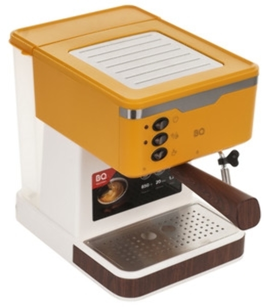 Кофеварка эспрессо BQ CM2006 желтый, исп. кофе - молотый, 1.7 л, 850 Вт, 20 бар