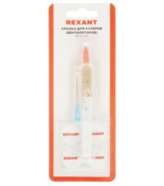 Смазка для кулеров (вентиляторов) Rexant SX-3, шприц 2 мл